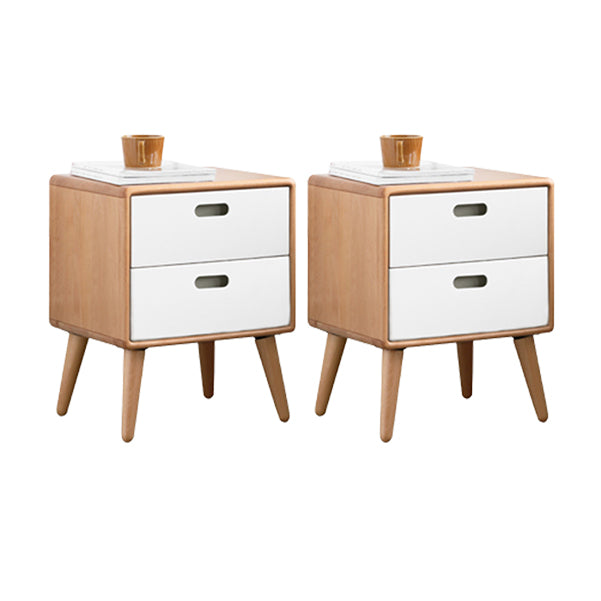 Modern & Contemporary Bedside Table for Nursery Solid Wood Nightstand Kids