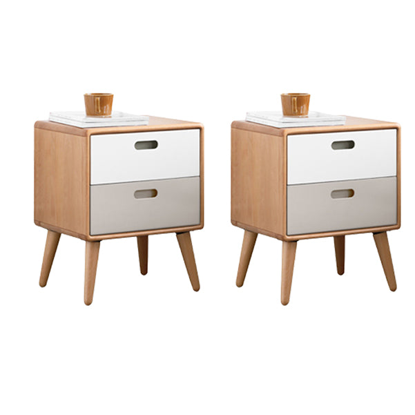 Modern & Contemporary Bedside Table for Nursery Solid Wood Nightstand Kids