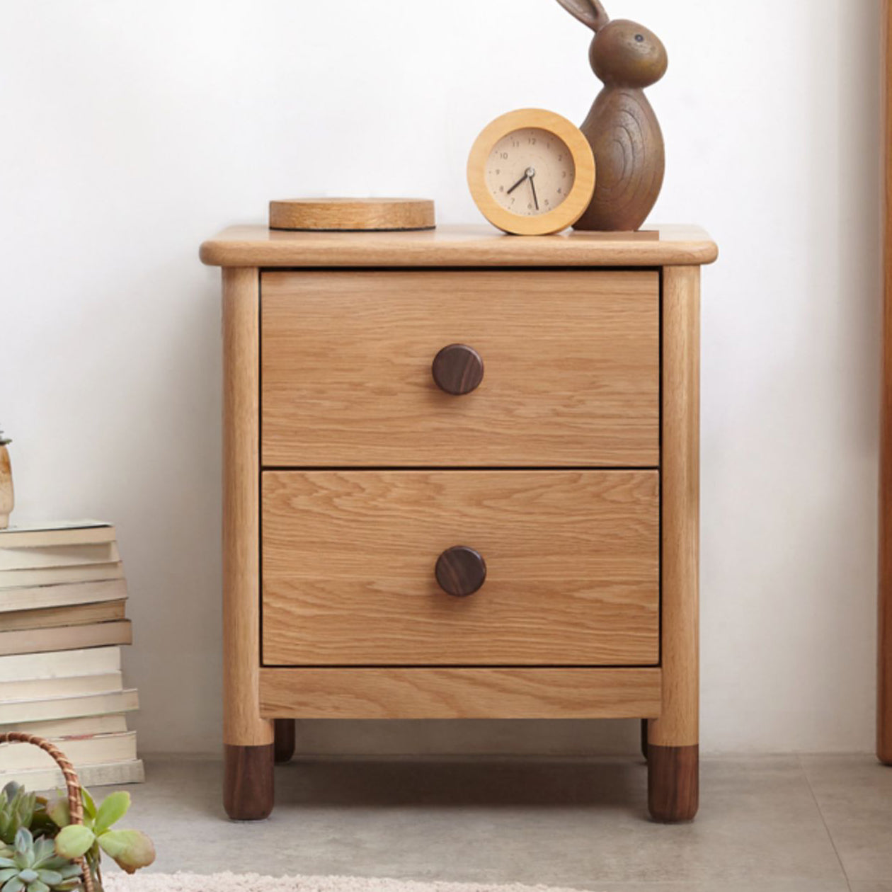 Modern & Contemporary End Table for Nursery Solid Wood Nursery Nightstand