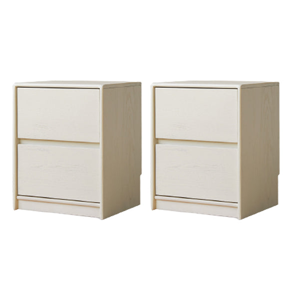 White Nursery Nightstand Wooden Nursery Nightstand with 2 Drawers