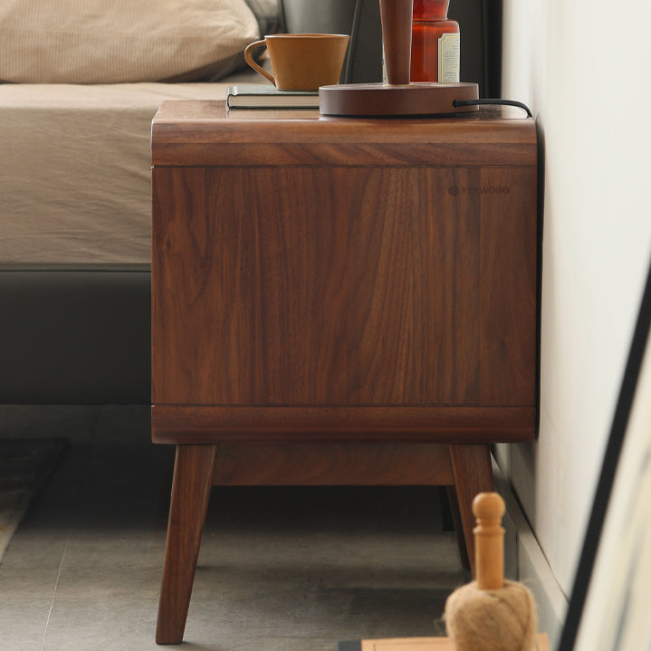 Black Walnut Bedside Table for Nursery Modern & Contemporary Nightstand