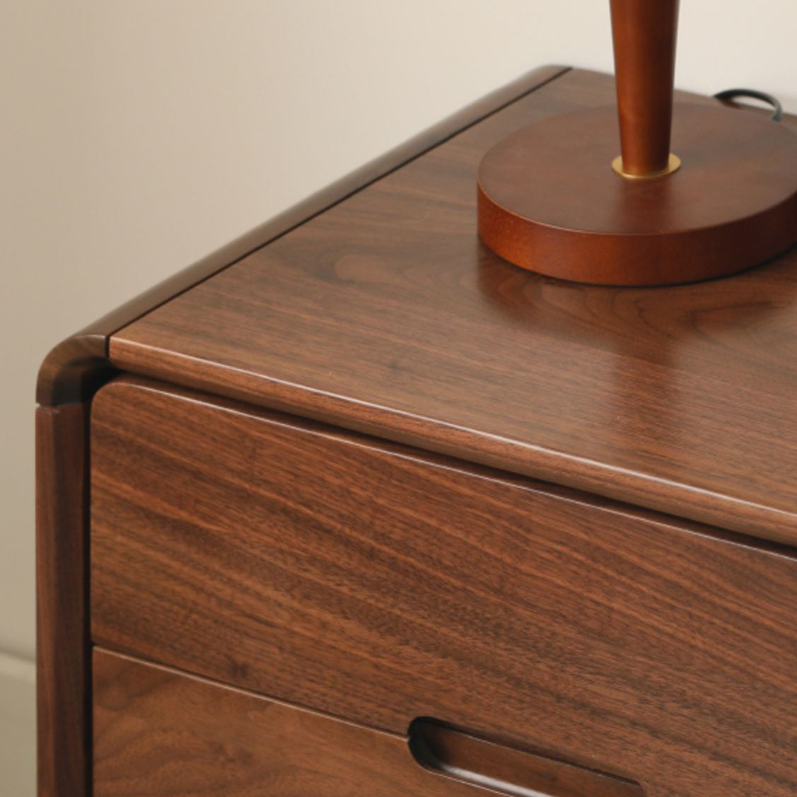 Black Walnut Bedside Table for Nursery Modern & Contemporary Nightstand