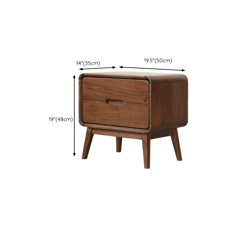 Black Walnut Bedside Table for Nursery Modern & Contemporary Nightstand