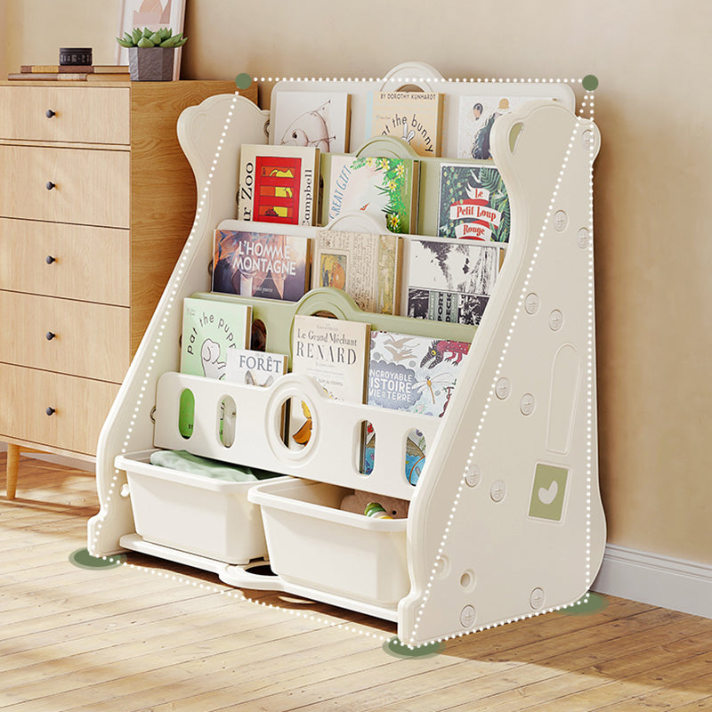 Modern Plastic Standard Bookcase Freestanding Kids Standard Bookcase