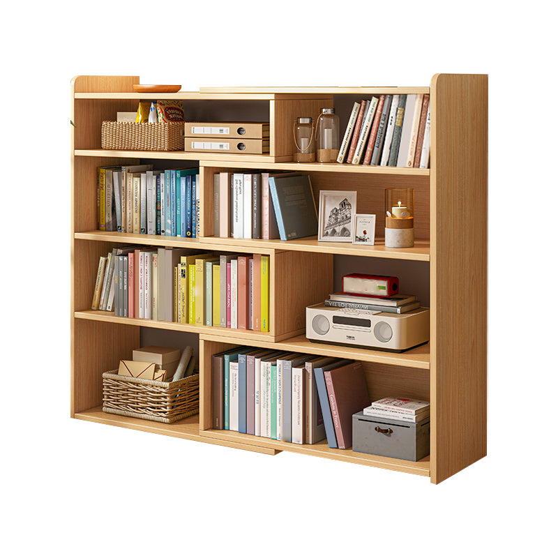 Contemporary Solid Wood Cubby Storage Bookcase Open Back Bookcase