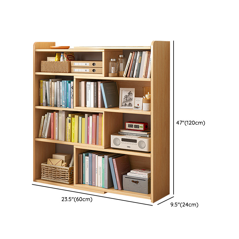 Contemporary Solid Wood Cubby Storage Bookcase Open Back Bookcase