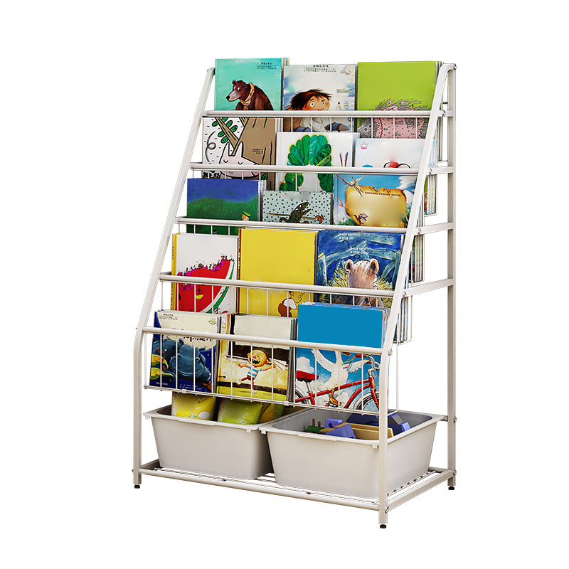 Modern Metal Standard Bookcase Closed Back Standard Kids Bookcase