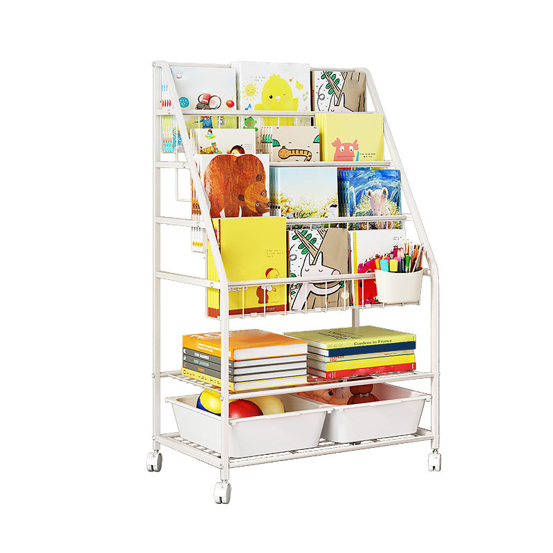 Modern Metal Standard Bookcase Closed Back Standard Kids Bookcase