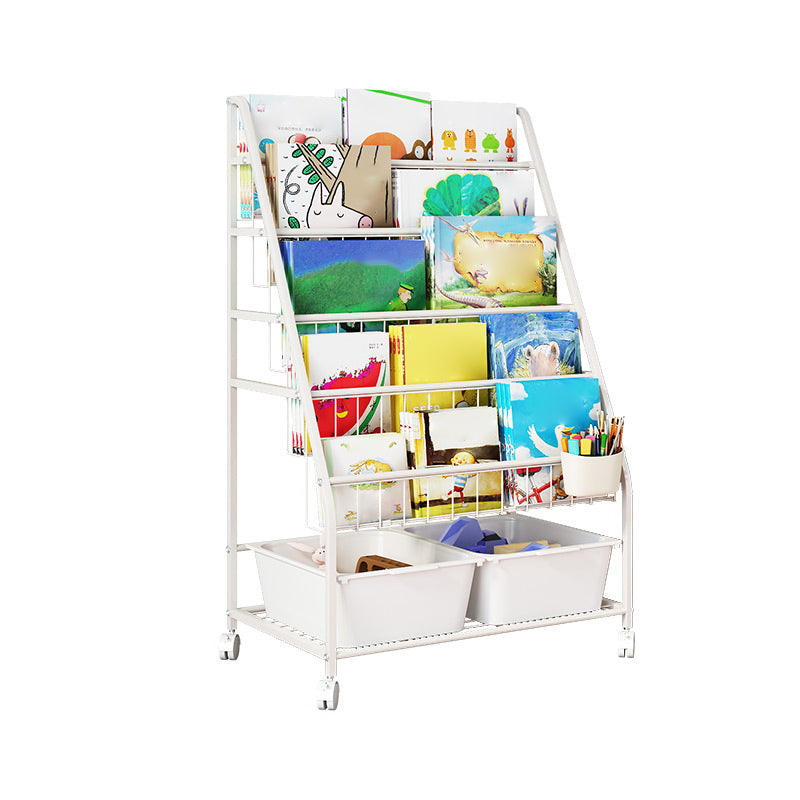 Modern Metal Standard Bookcase Closed Back Standard Kids Bookcase