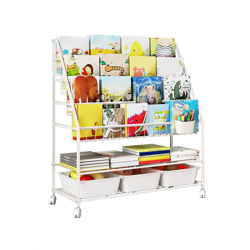 Modern Metal Standard Bookcase Closed Back Standard Kids Bookcase