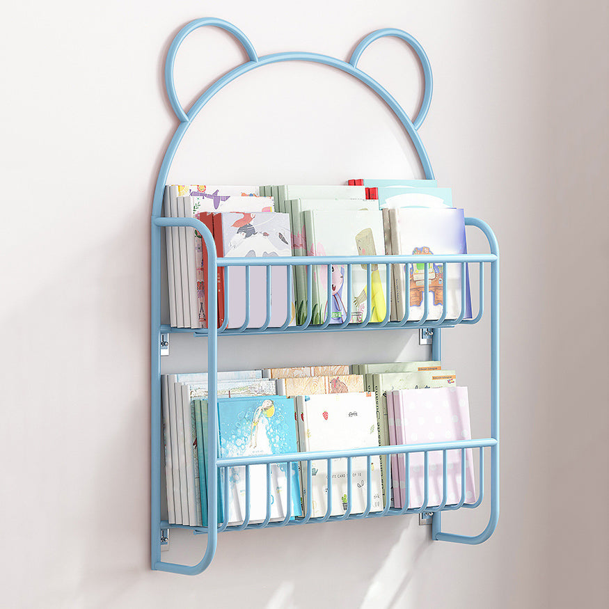 Contemporary Animals Book Shelf Metal Etagere Bookcase in Wall Mounted