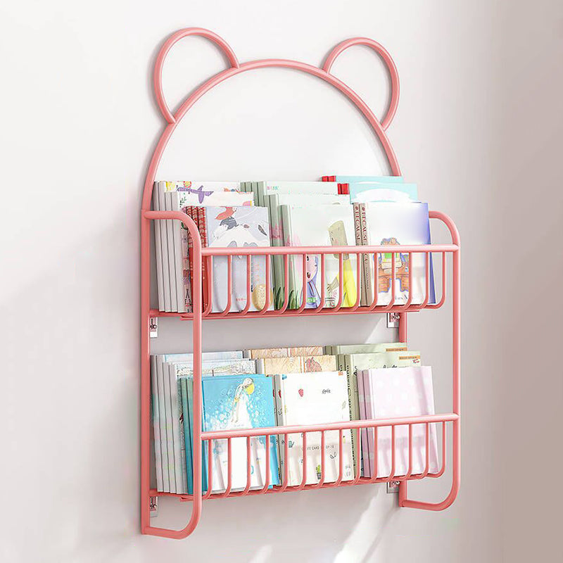 Contemporary Animals Book Shelf Metal Etagere Bookcase in Wall Mounted