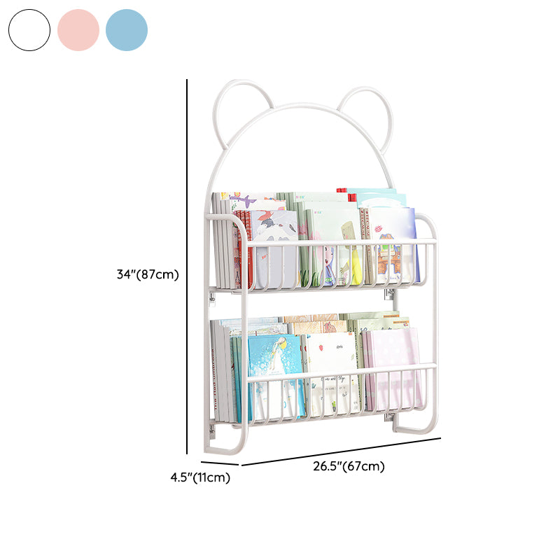 Contemporary Animals Book Shelf Metal Etagere Bookcase in Wall Mounted