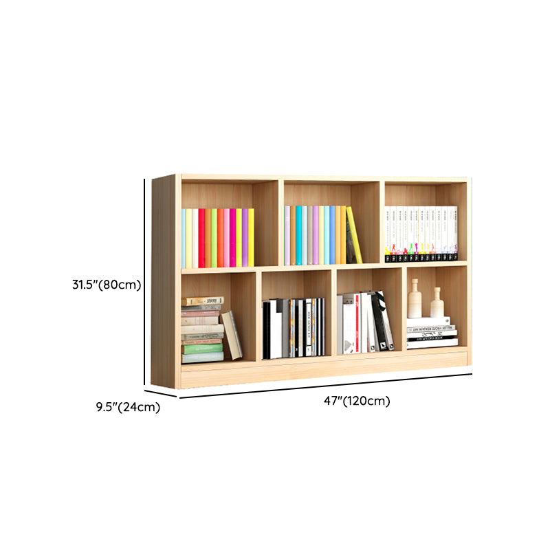 Contemporary Solid Wood Cubby Storage Bookcase Freestanding Bookcase