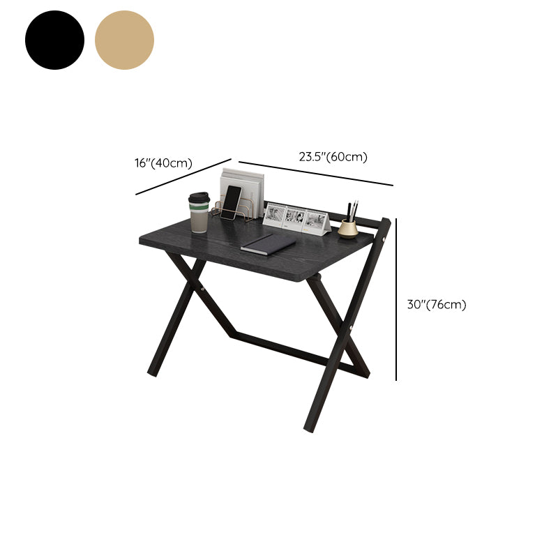 Folding Home Office Desk Contemporary Steel Trestle Base Writing Desk