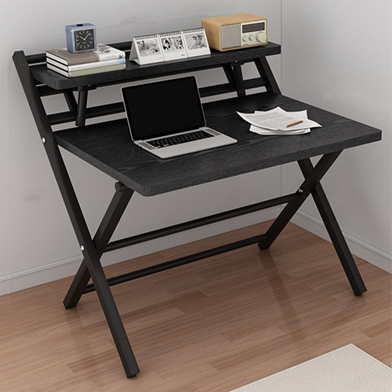 Contemporary Style Folding Home Office Desk Rectangular Trestle Writing Desk