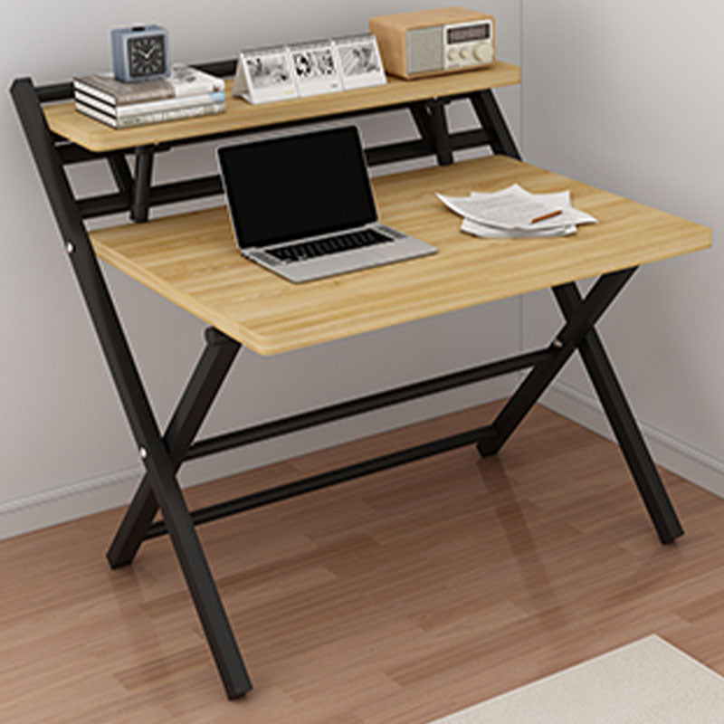 Contemporary Style Folding Home Office Desk Rectangular Trestle Writing Desk