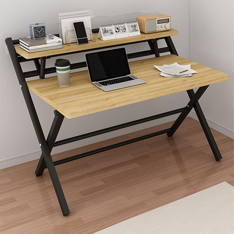 Contemporary Style Folding Home Office Desk Rectangular Trestle Writing Desk