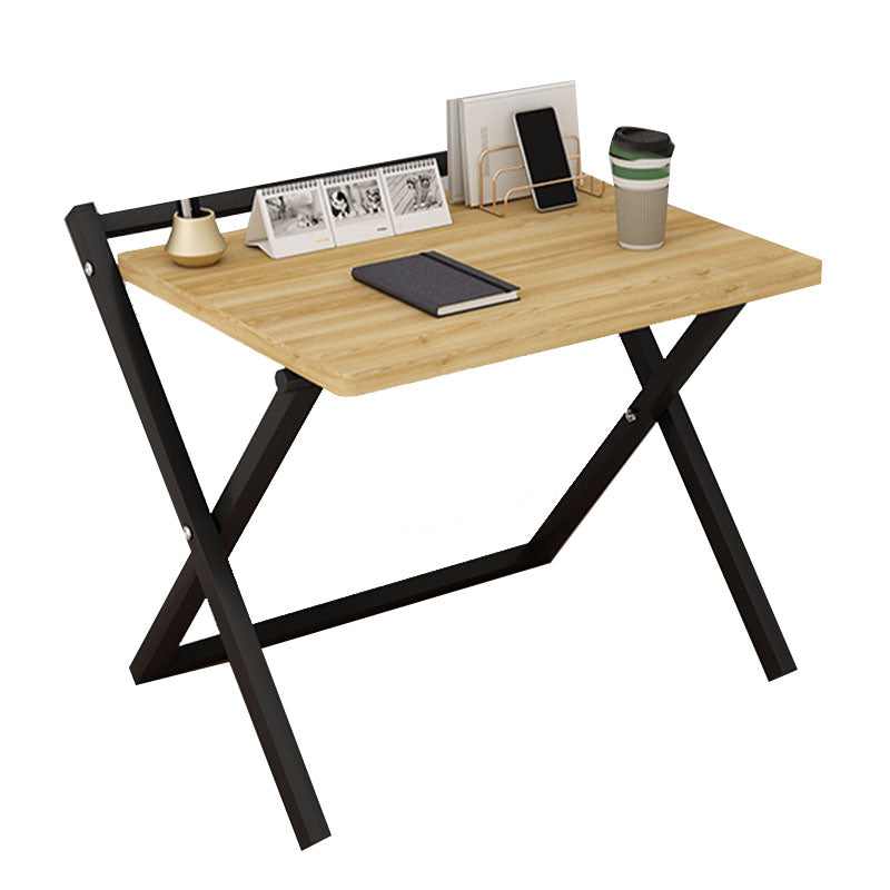 Contemporary Style Folding Home Office Desk Rectangular Trestle Writing Desk