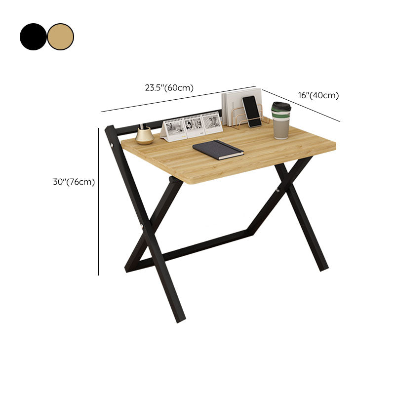 Contemporary Style Folding Home Office Desk Rectangular Trestle Writing Desk