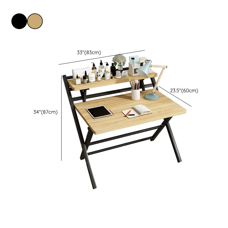 Contemporary Style Folding Home Office Desk Rectangular Trestle Writing Desk