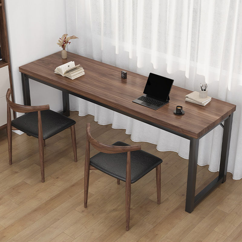 Contemporary Engineered Wood Writing Desk Rectangular Office Desk with Metal Legs