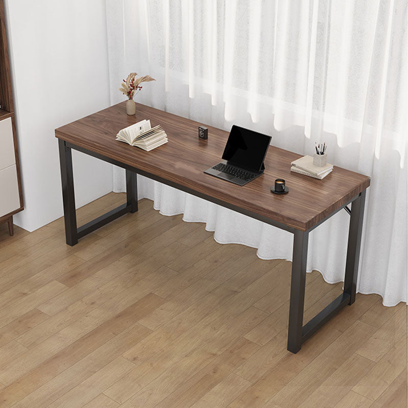 Contemporary Engineered Wood Writing Desk Rectangular Office Desk with Metal Legs