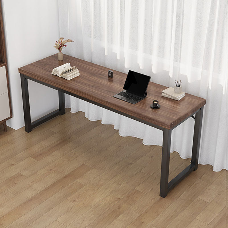 Contemporary Engineered Wood Writing Desk Rectangular Office Desk with Metal Legs