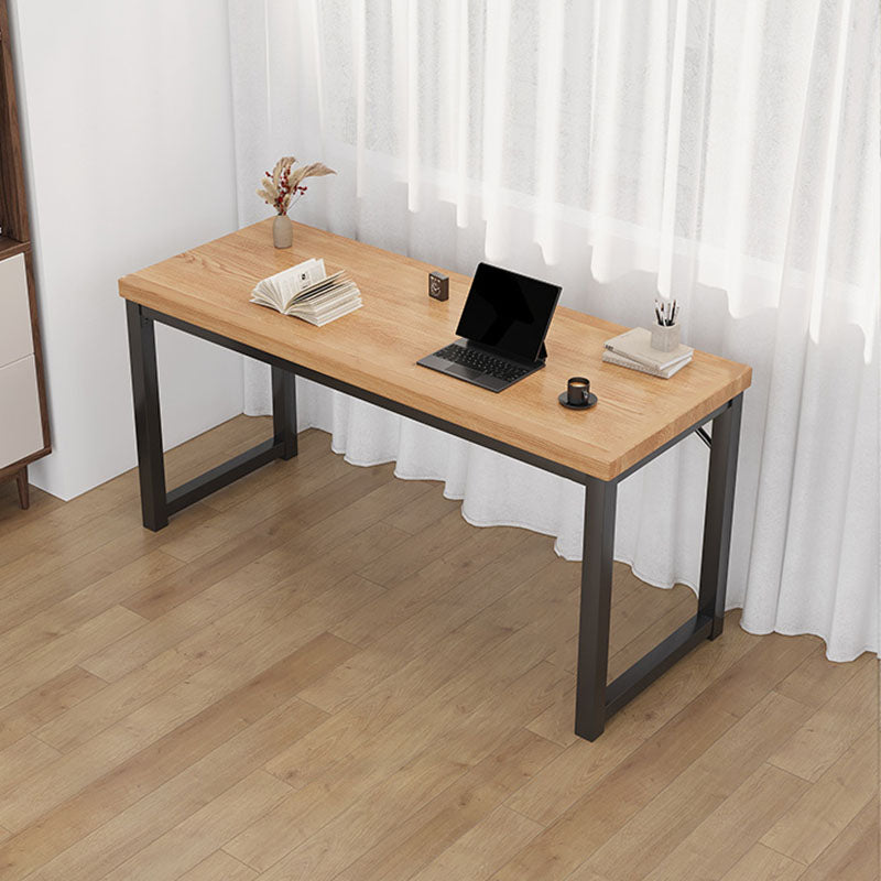 Contemporary Engineered Wood Writing Desk Rectangular Office Desk with Metal Legs