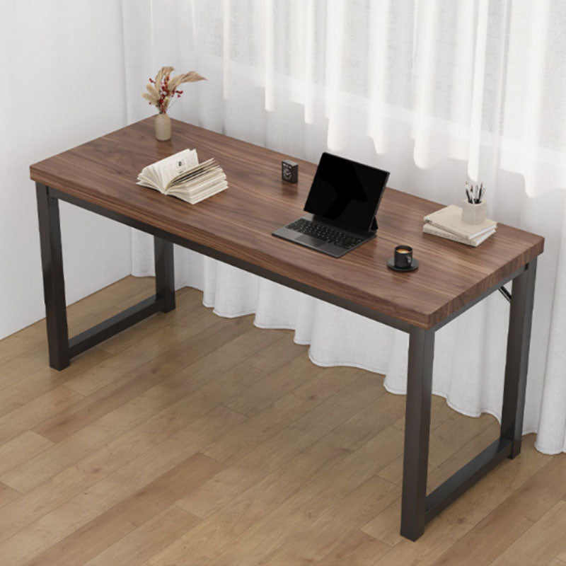 Contemporary Engineered Wood Writing Desk Rectangular Office Desk with Metal Legs