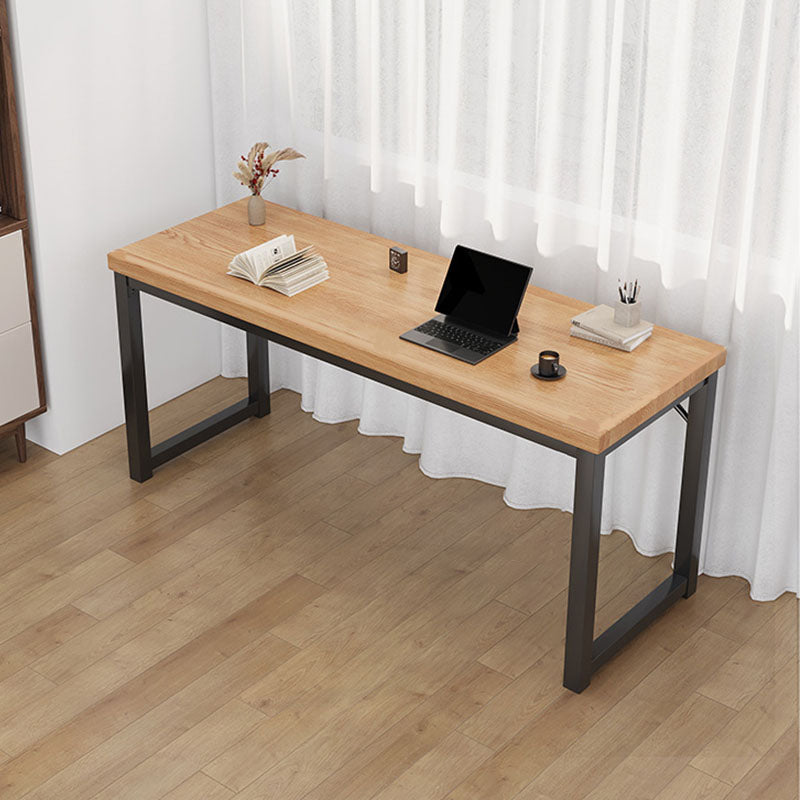 Contemporary Engineered Wood Writing Desk Rectangular Office Desk with Metal Legs