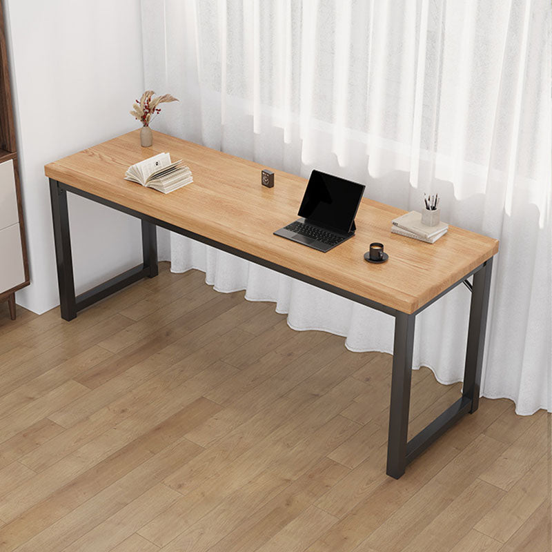 Contemporary Engineered Wood Writing Desk Rectangular Office Desk with Metal Legs