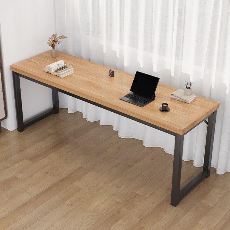 Contemporary Engineered Wood Writing Desk Rectangular Office Desk with Metal Legs