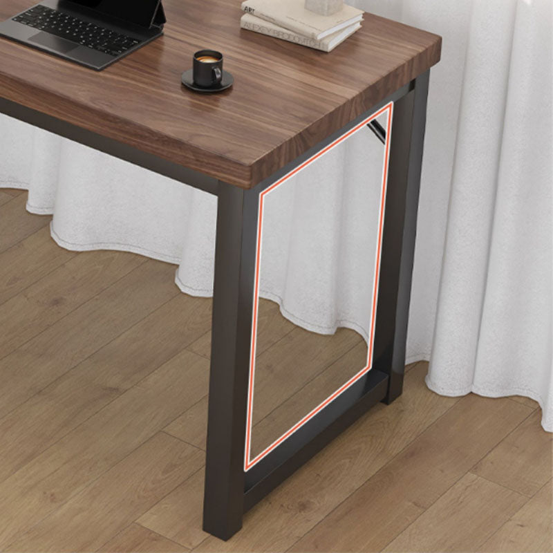 Contemporary Engineered Wood Writing Desk Rectangular Office Desk with Metal Legs