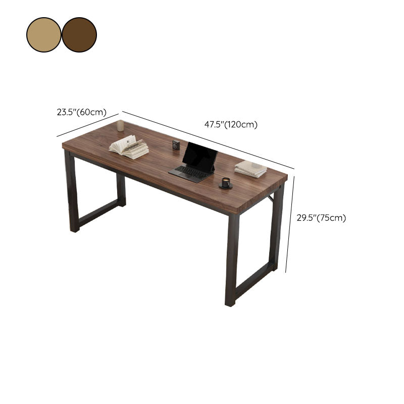 Contemporary Engineered Wood Writing Desk Rectangular Office Desk with Metal Legs