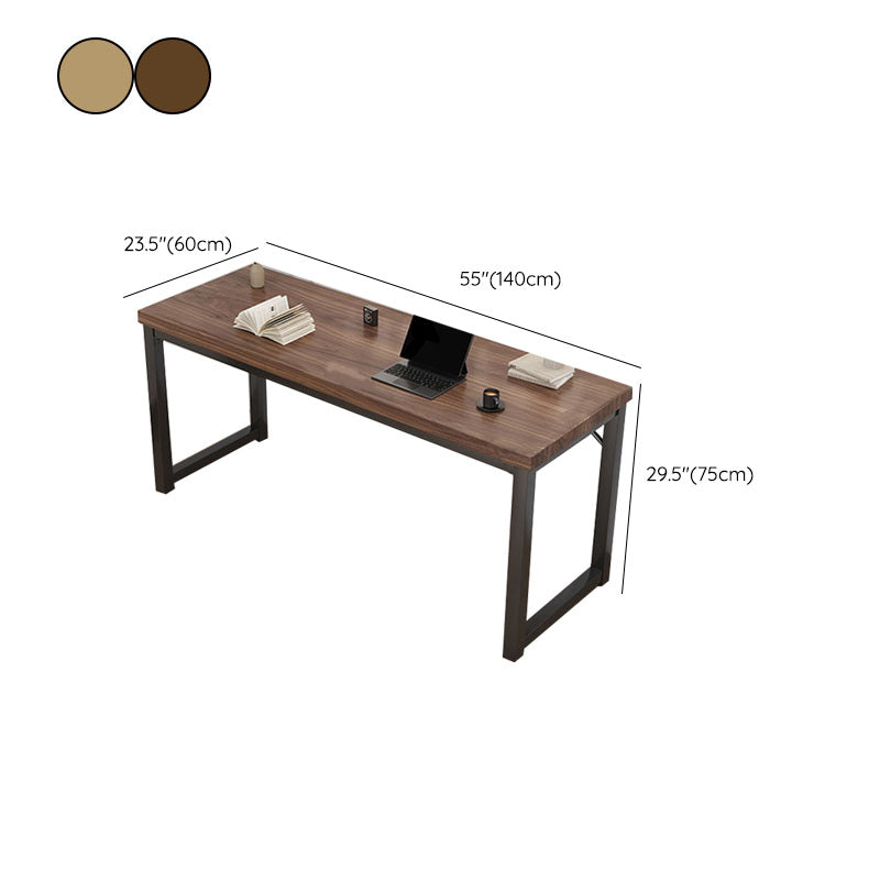 Contemporary Engineered Wood Writing Desk Rectangular Office Desk with Metal Legs