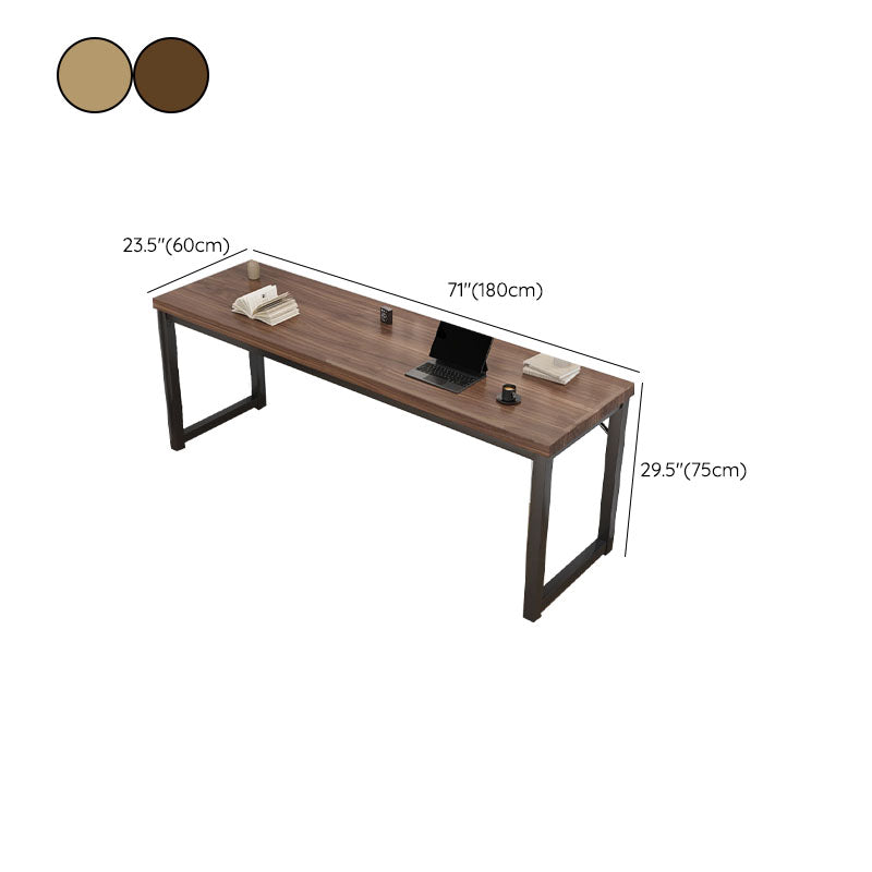 Contemporary Engineered Wood Writing Desk Rectangular Office Desk with Metal Legs