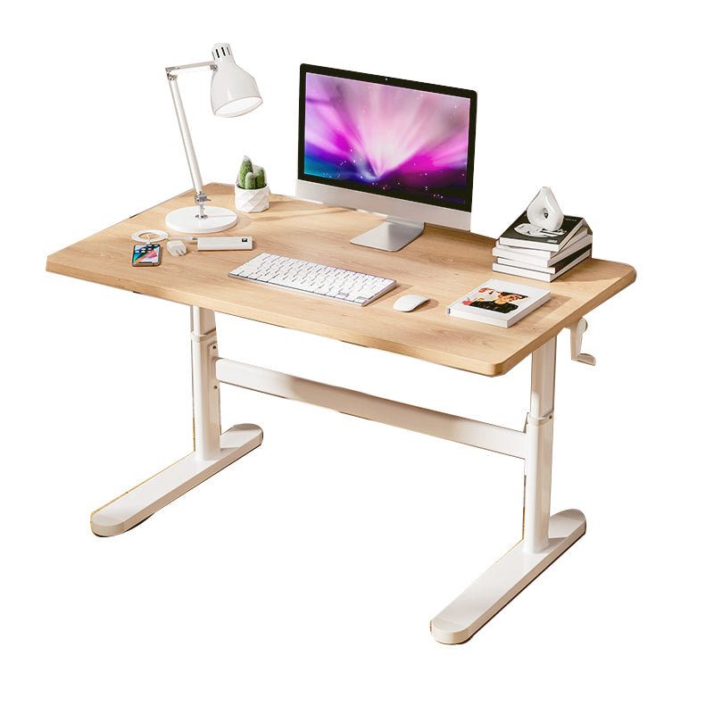 Natural Rectangular Writing Desk Modern Style Adjustable Office Desk