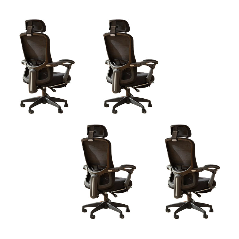 Modern Padded Arms Office Chair No Distressing Ergonomic Slide Chair