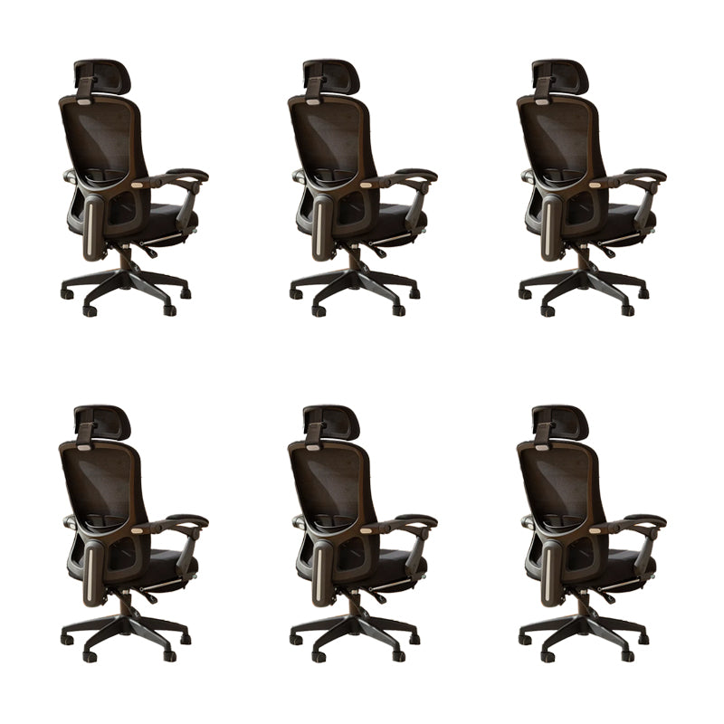 Modern Padded Arms Office Chair No Distressing Ergonomic Slide Chair