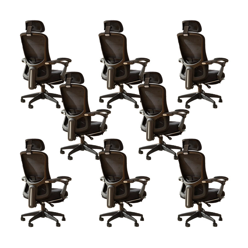 Modern Padded Arms Office Chair No Distressing Ergonomic Slide Chair