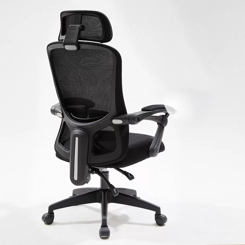 Modern Padded Arms Office Chair No Distressing Ergonomic Slide Chair