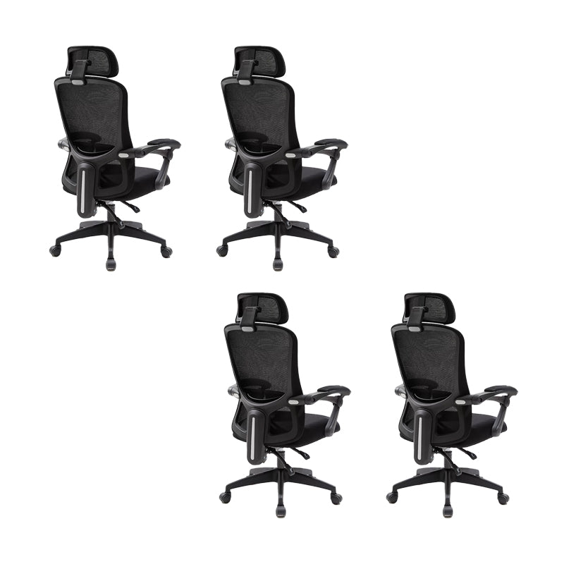 Modern Padded Arms Office Chair No Distressing Ergonomic Slide Chair