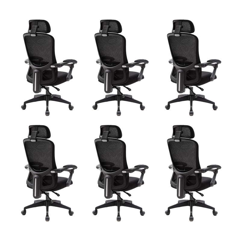 Modern Padded Arms Office Chair No Distressing Ergonomic Slide Chair