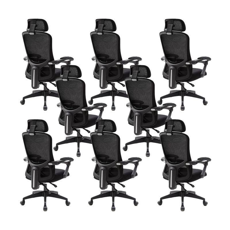 Modern Padded Arms Office Chair No Distressing Ergonomic Slide Chair