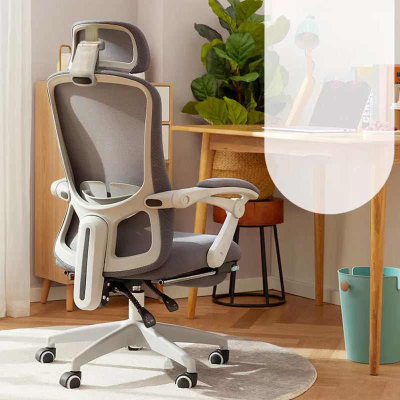 Modern Padded Arms Office Chair No Distressing Ergonomic Slide Chair