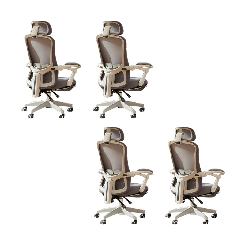 Modern Padded Arms Office Chair No Distressing Ergonomic Slide Chair