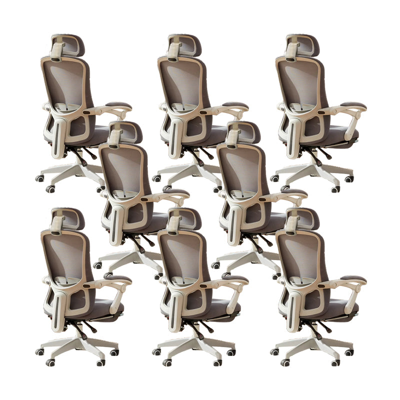 Modern Padded Arms Office Chair No Distressing Ergonomic Slide Chair