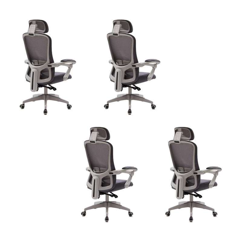 Modern Padded Arms Office Chair No Distressing Ergonomic Slide Chair