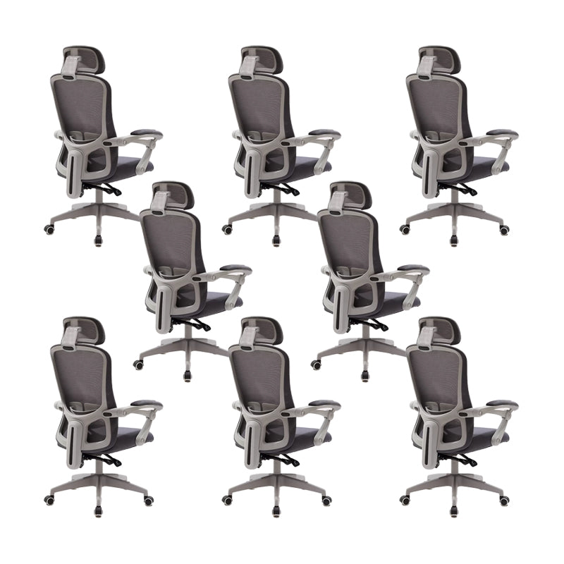 Modern Padded Arms Office Chair No Distressing Ergonomic Slide Chair